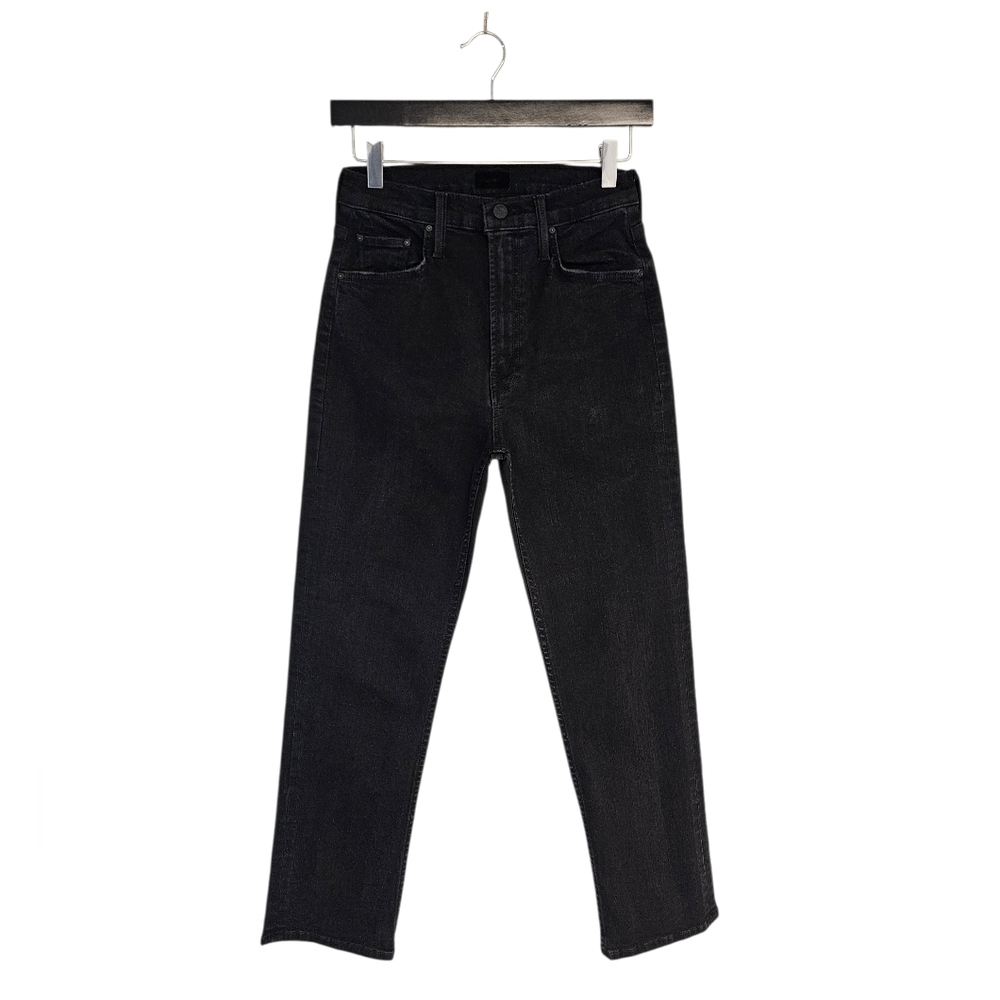 MOTHER‎ High Waisted Rider Ankle Straight Leg Black Not Guilty Jeans 26 Preowned